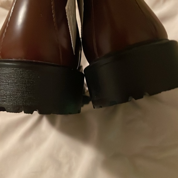 Zara Flat Wingtip Ankle Boots in Brown/Burgundy Size-10 NWT - Picture 14 of 15